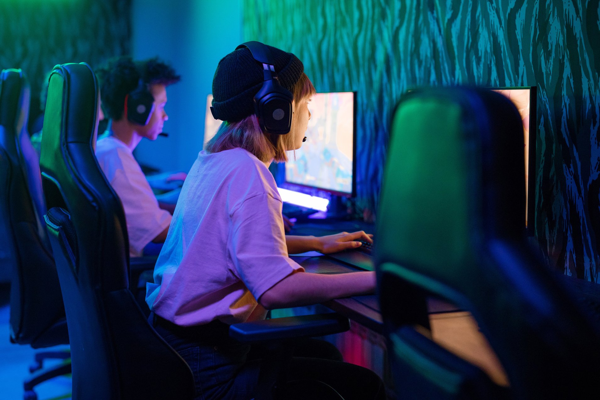 Woman in Front of a Computer